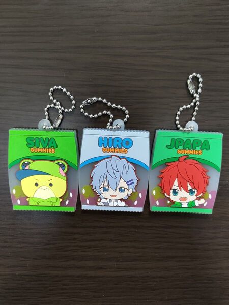 カラフルピーチ ガチャガチャ のあさん(コレクションフィギュア) じゃぱぱ・ヒロ・シヴァ(ラバーストラップ)