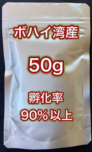【ボハイ湾産 高品質 ブラインシュリンプエッグ】孵化率90%以上 50g