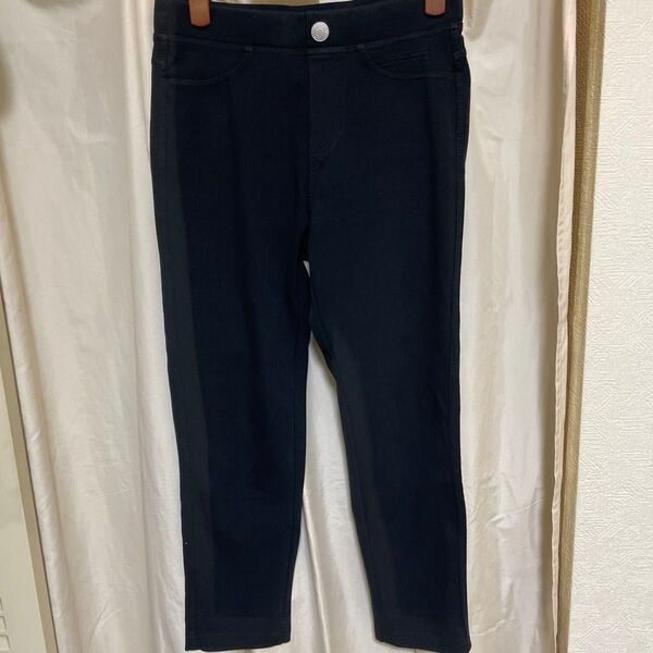 レギンスパンツ 黒 レディース ストレッチ素材