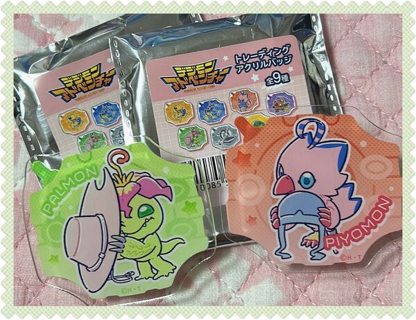 デジモンアドベンチャー アクリルバッジ パルモン&ピヨモン