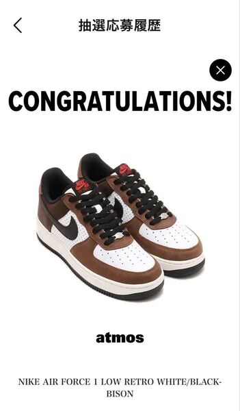 NIKE AIR FORCE 1 LOW RETRO Escape 2025’ 25.5cm atmos当選
