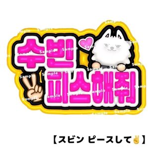 カンペ ファンサボード ペンサ TXT スビン ぷっくり ネームボード ピースして