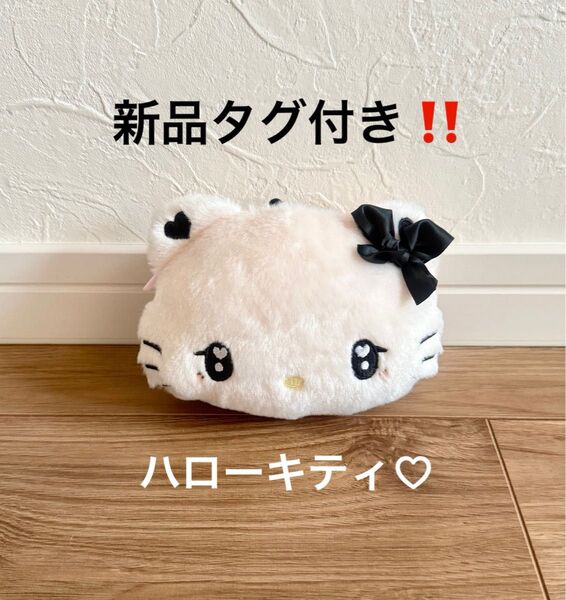 新品タグ付き!Sanrioサンリオ フェイス型リール付きパスケース ハローキティ