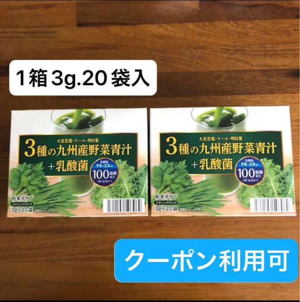 【ファッションクーポン利用可】九州産 野菜青汁 3g×40包(2箱分)分包タイプ