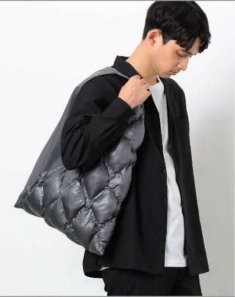 美品 COMME CA ISM コムサイズム 中綿トートバッグ MEN バッグ トートバッグ グレー チャコール