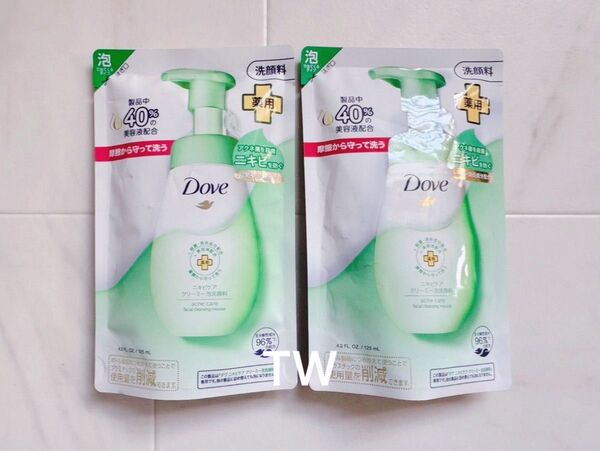 【値下げ不可】Dove ダヴ 薬用 ニキビケア クリーミー泡洗顔料 125ml 詰め替え 2個