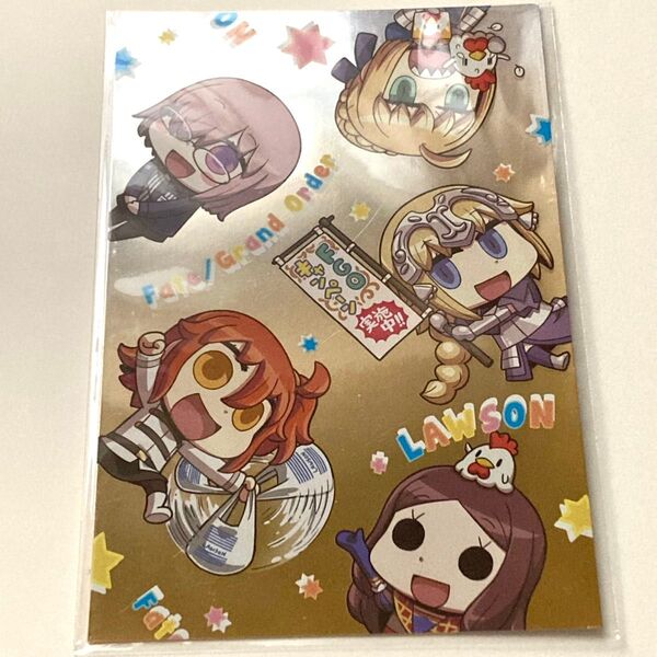 ローソンコラボ Fate/Grand Order オリジナルメタルブロマイド イラストポストカード 非売品 配布品ノベルティグッズ