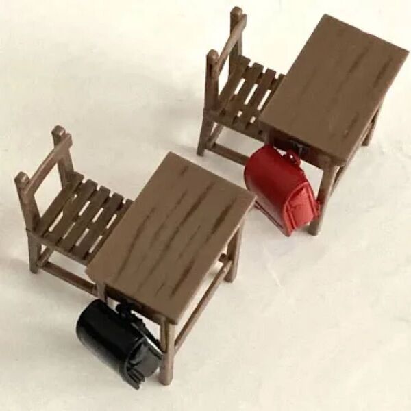 ぼくの小学校 2時間目 学校 机と椅子 ミニチュアフィギュアコレクションマスコット セットまとめ売り 詰め合わせ ガチャ平成レトロ