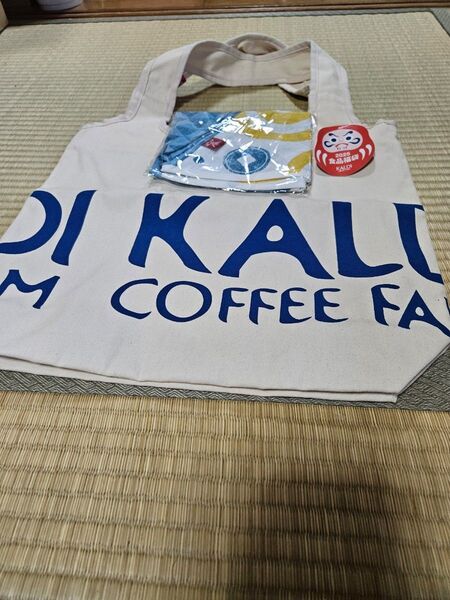 KALDI カルディ コーヒーファーム トートバッグ 、もへじ手ぬぐいエコバック巳まとめ売り