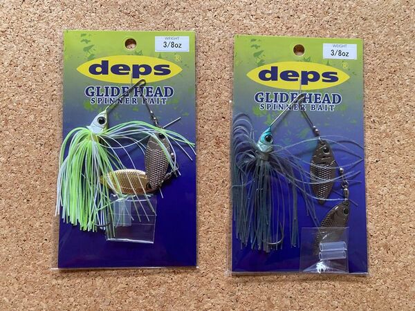 deps デプス 新商品 グライドヘッドスピナーベイト 2色セット カバースキャット ブルフラット サカマタシャッド