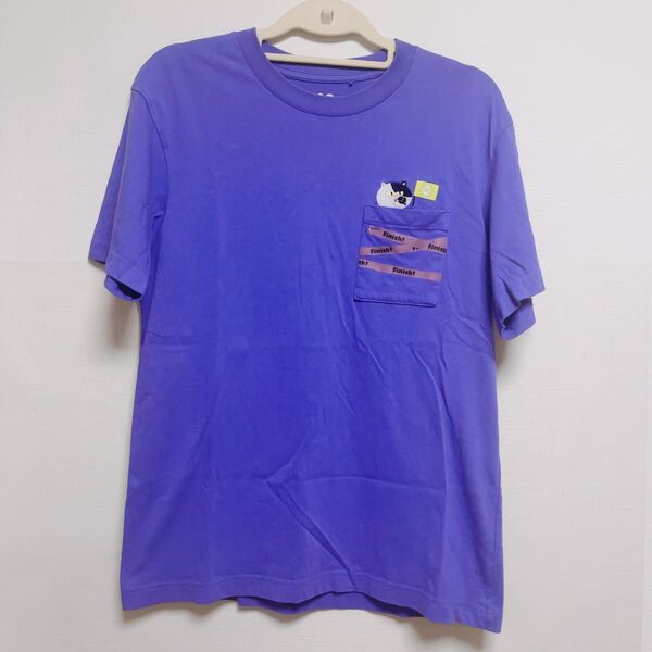 スプラトゥーン Tシャツ Sサイズ 半袖 レディース ティーンズ ポケット 青色 ブルー ユニクロ UNIQLO 猫