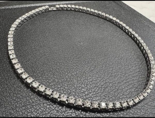 テニスチェーン シルバー ジルコニア長さ:50cm幅:5mm HIPHOP 平野紫耀