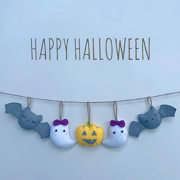 ** ハロウィン ガーランド ** ハンドメイド フェルト