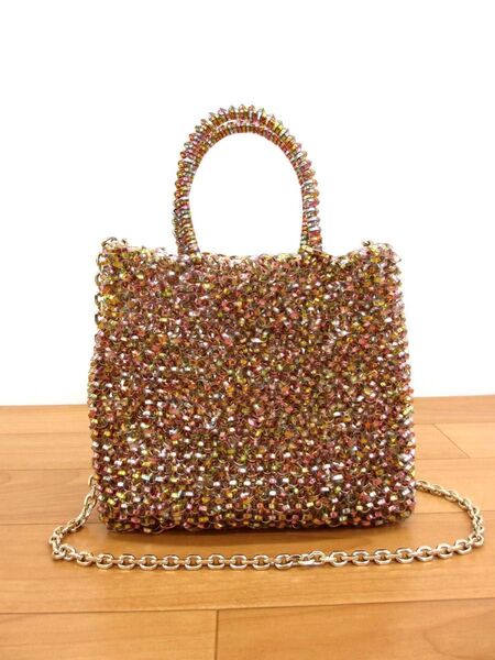 美品 アンテプリマ スタンダード ミニアトゥーラ シャンパンマルチ ハンドバッグ 2way ショルダーバッグ