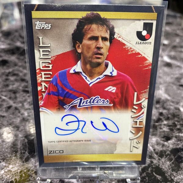 Topps ZICO ジーコ 直筆サインカード Jリーグ 鹿島アントラーズ
