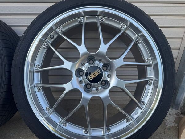 【美品】BBS ホイール 20インチ 4本セット タイヤ付き ミニバン 車 ホイル yokohama ビービーエス