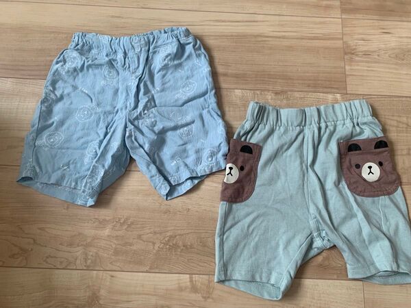 【90センチ】半ズボン クマ ライオン 西松屋 クール素材 キッズ 男の子 ハーフパンツ ショートパンツ 子供服 セット売り