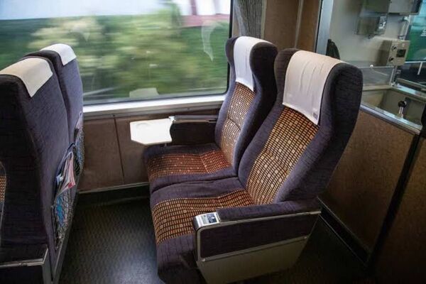 【激レア】小田急電鉄 特急ロマンスカー GSE EXE 座席生地 鉄道部品