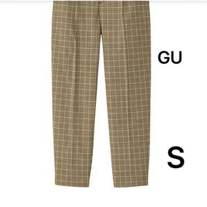 GU タックコクーンシルエットパンツ(チェック) S