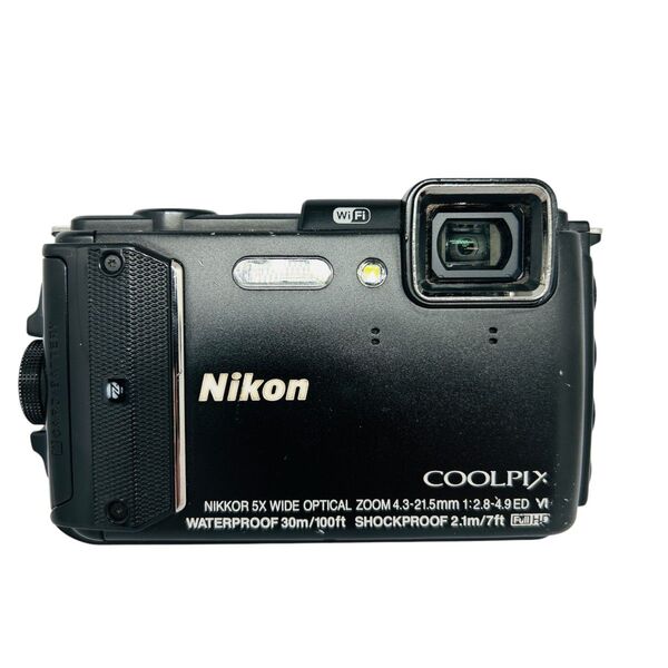 【現状品】Nikon デジタルカメラ COOLPIX AW130 ブラック ニコン クールピクス