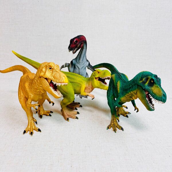 Schleich シュライヒ 恐竜フィギュア 4体セット ティラノサウルス・レックス・ テリジノサウルス