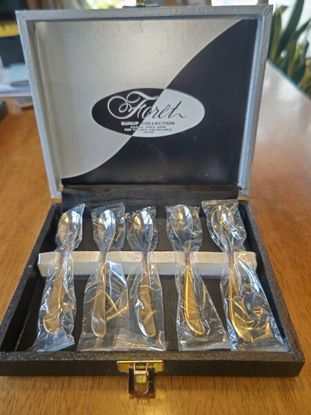 BUNUP COLLECTION Floret コーヒースプーン 5本セット 未使用 金色