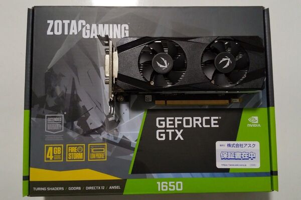 ZOTAC GAMING GeForce GTX 1650 LP GDDR6 ロープロファイル
