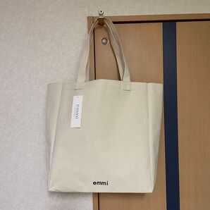 新品未使用 emmiヨガ アイボリー トートバッグ 大容量