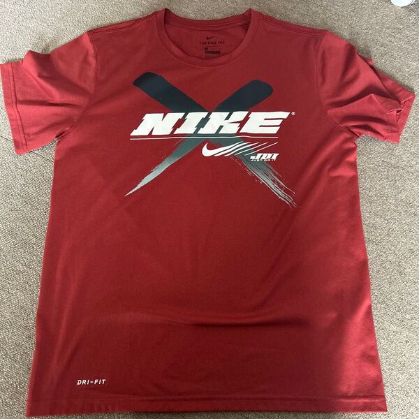 NIKE ナイキ Dri-FIT 半袖Tシャツ レッド Lサイズ