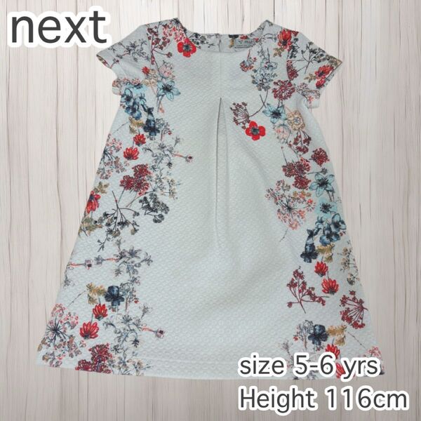 next ネクスト 半袖 花柄 ワンピース 子供服 5-6y 116cm