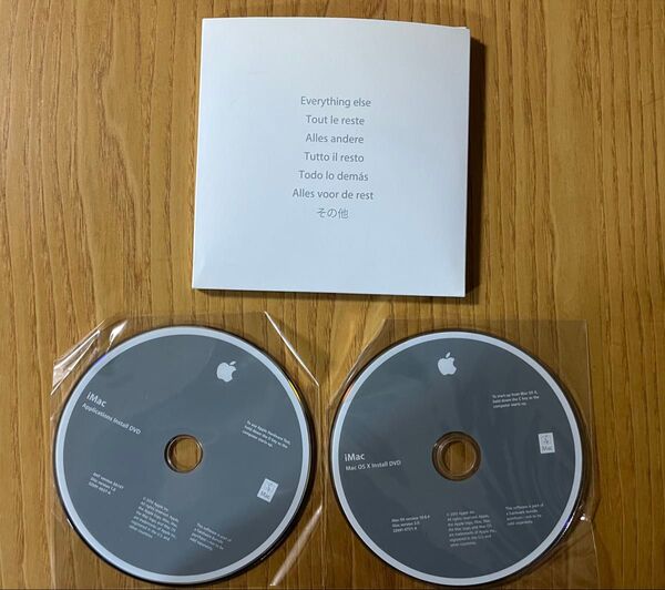 iMac Mac OS ver.10.6.4 / app インストールDVD 2枚組 Apple