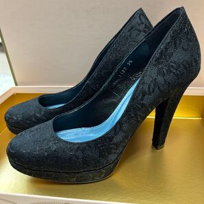 BENIR ベニル ウエディングシューズ ブラック レース