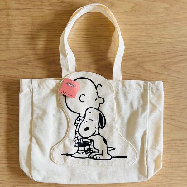 トートバッグ スヌーピー バッグ エコバッグ PEANUTS トートバッグ チャーリーブラウン スヌーピー 新品タグ付き