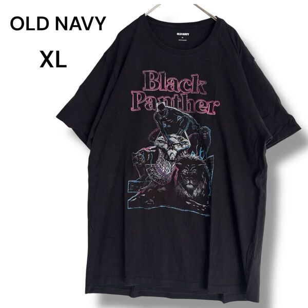 OLD NAVY オールドネイビー Black Panther ブラックパンサー ヴィンテージ USA古着 半袖Tシャツ ブラック