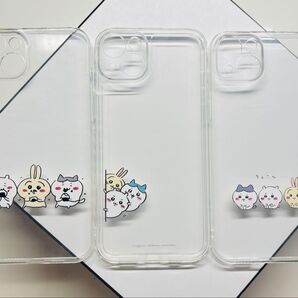 ちいかわiPhoneケース3つセット ちいかわ ハチワレ ウサギ iPhone14plus/15plus/16plus 未使用新品