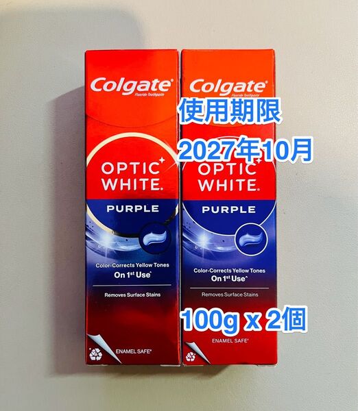 Colgate コルケート オプティックホワイト パープル100g x 2個