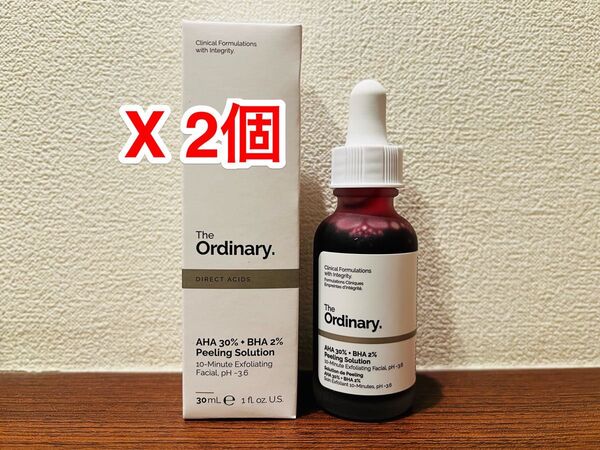 【新品】AHA 30% + BHA 2% ピーリング ソルーション 30ml The Ordinary x 2個セット