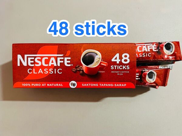 【無糖】NESCAFE ネスカフェ クラシック スティックコーヒー 48本
