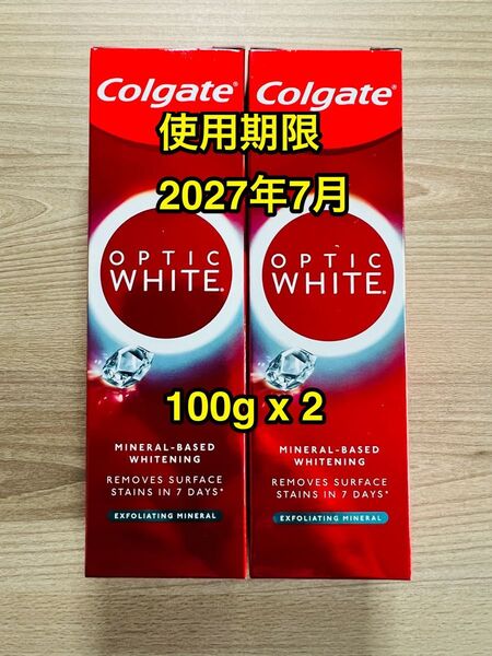Colgate OPTIC WHITE Exfoliating Mineral 100g x 2個