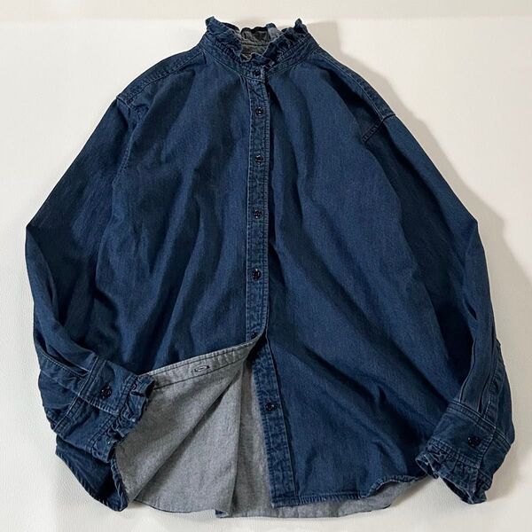 【最終価格】美品 23AW ジャーナルスタンダード レリューム デニム フリルブラウス シャツ
