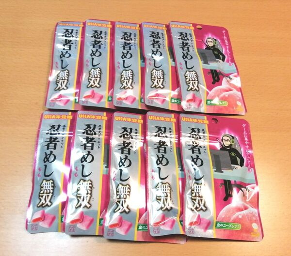 UHA味覚糖 忍者めし 無双 もも 10袋セット