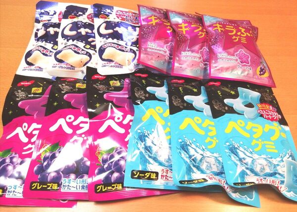 キラふわグミ、しゃりもにグミ、ペタグーグミ 4種×3袋 12袋セット