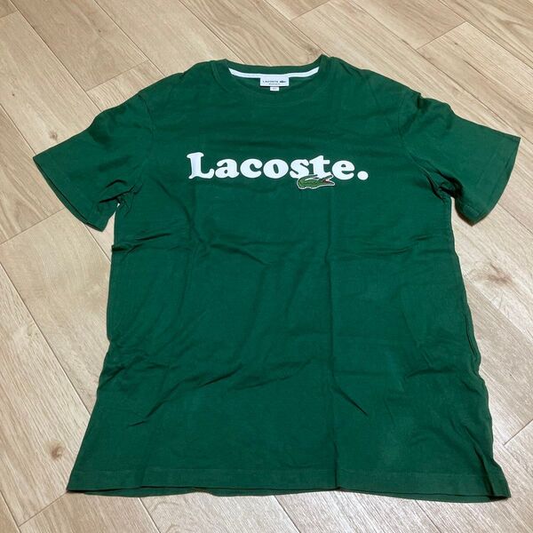 ラコステ グリーン Tシャツ 半袖 緑色 半袖Tシャツ ロゴプリント