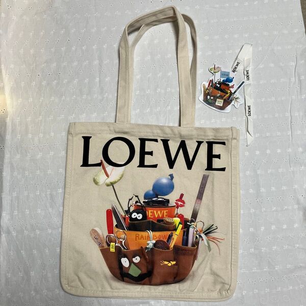 非売品 LOEWE ロエベ キャンパストートバッグ ノベルティ クラフテッドワールド展まっくろくろすけ ジブリ