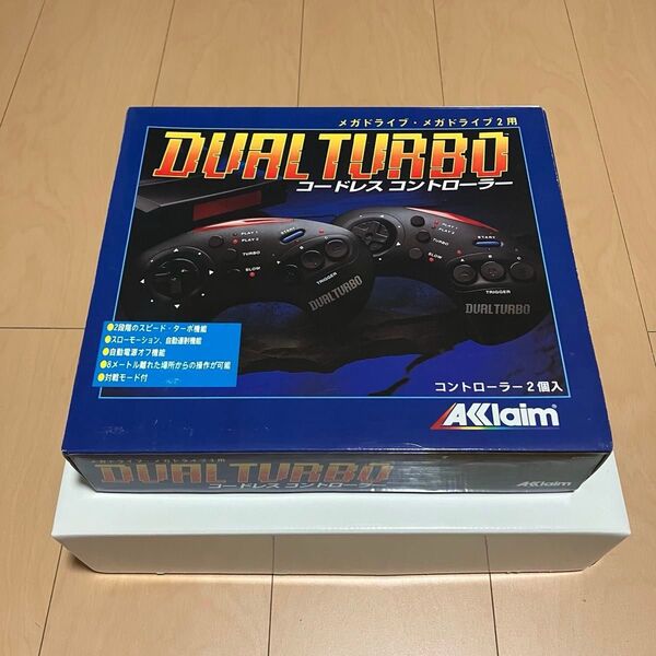 未使用品 メガドライブ デュアルターボ コードレス コントローラー アクレイム SEGA MEGA DRIVE 当時物 送料込み