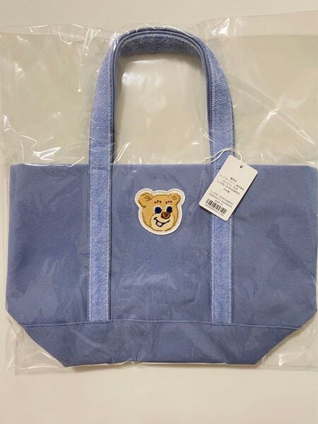 【新品】ラブラリーバイフェイラー FEILER オールドテディ ワッペントートバッグ ライトブルー フェイラー トートバッグ