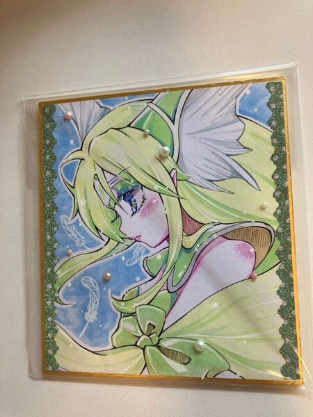 手描きイラスト 色紙小6