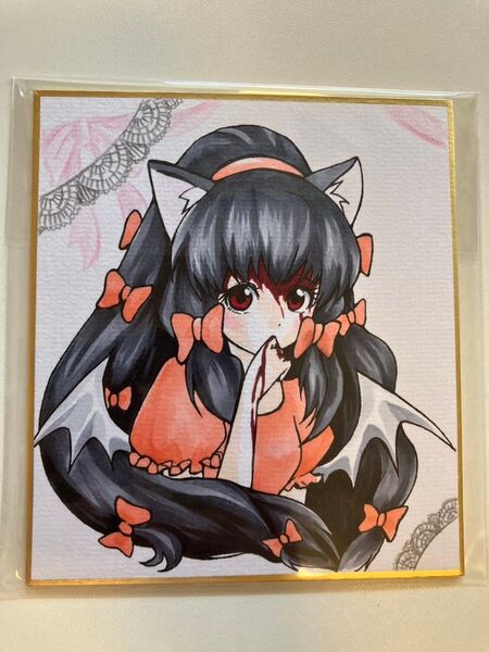 手描きイラスト 色紙小14