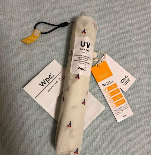 wpc 折りたたみ傘 チェリー さくらんぼ 超軽量 折り畳み傘 新品