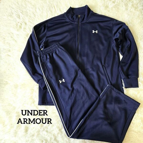 極美品 UNDER ARMOUR ジャージ セットアップ ブラック XL アンダーアーマー 上下セット